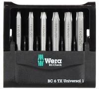 WERA 05056472001 - Set di bit per il Bit-Check 6, 6 pezzi TORX (TX)