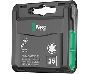 Wera - 05057778001 - Serie inserti, Bit-Box 20 TX HF, TX 25 x 25 mm, 20 pezzi