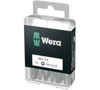 Wera 05072401001 Assortimento di Bit, PH2, Argento