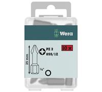 Wera 05072404001 855/1 Classico Resistente Pozidriv PZ2 Cacciavite Bit, Pack Di