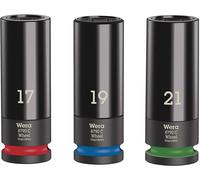 Wera 1/2" SQ HEX Impact Socket Set 17-21 mm Dado ruota, Japan Import Fr Japan