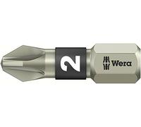 Wera 3855/1 TS Pozidriv Pz 2 inserti in acciaio inossidabile di torsione 25mmm cardato