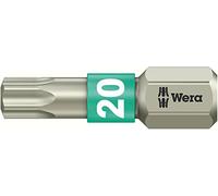 Wera, 3867/1 TS SB Inserti TORX, in acciaio inox, TX 20 x 25 mm