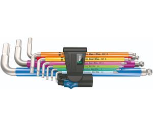 Wera 3950/9 Hex-Plus Multicolore HF Inossidabile 1 L-CHIAVE Set Metrico