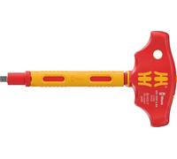 Wera 410 i VDE A RA VDE impugnatura a T isolata, giravite con funzione a cricchetto per bussole da 1/4", 1/4" x 130 mm