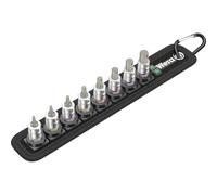 WERA 05003881001 - Set di bussole, connettore femmina esagonale, 1/4'', 8 pezzi