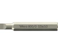 Wera 800/0 Inserti Micro per viti a taglio, 0.50 x 3 x 30 mm