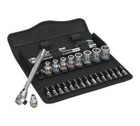 WERA 5004018001 - Set di chiavi a tubo, multi, 1/4'', 28 pezzi, metallo Zyklop