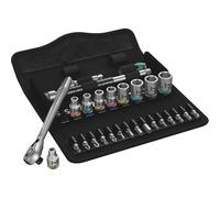WERA 5004018001 - Set di chiavi a tubo, multi, 1/4'', 28 pezzi, metallo Zyklop