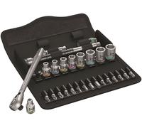 WERA 5004018001 - Set di chiavi a tubo, multi, 1/4'', 28 pezzi, metallo Zyklop