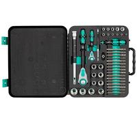 WERA 8100 SASC2 - Set di chiavi a bussola, multi, 1/2'' + 1/4'', 43 pezzi, Zylop