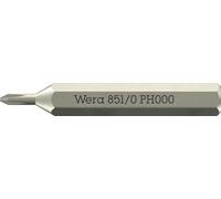 Wera 851/0 Inserti Micro per viti Phillips, PH 000 x 30 mm
