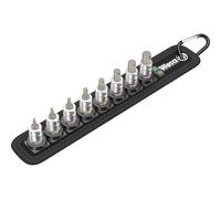 WERA 05003881001 - Set di bussole, connettore femmina esagonale, 1/4'', 8 pezzi
