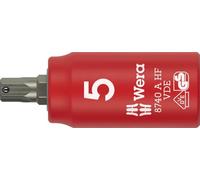 Wera 8740 A VDE HF Zyklop Bussole isolate, attacco da 1/4", con funzione di ritegno per bussole esagonali, 5 x 45 mm