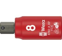 Wera 8740 A VDE HF Zyklop Bussole isolate, attacco da 1/4", con funzione di ritegno per bussole esagonali, 8 x 47 mm