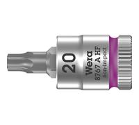 Wera 05003360001 8767 A HF Torx - Bussola Zyklop con attacco 1/4" con funzione di ritenuta, rosa, 05003364001