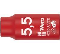 Wera 8790 A VDE Zyklop Bussole, isolate, con attacco da 1/4", 5.5 x 41 mm