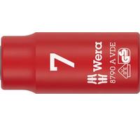 Wera 8790 A VDE Zyklop Bussole, isolate, con attacco da 1/4", 7 x 41 mm