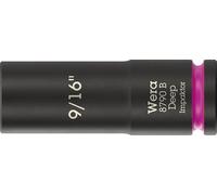 Wera 8790 B Impaktor Deep Bussole con attacco da 3/8", 9/16" x 63 mm