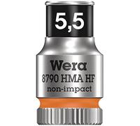 Wera, 8790 HMA HF Bussola per cricchetto Zyklop con attacco da 1/4" con ritegno vite, 5,5 mm