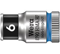 Wera, 8790 HMA HF Bussola per cricchetto Zyklop con attacco da 1/4" con ritegno vite, 6,0 mm
