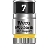 Wera, 8790 HMA HF Bussola per cricchetto Zyklop con attacco da 1/4" con ritegno vite, 7,0 mm