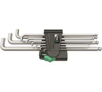 Wera 950/9 Hex-plus 4 L-key Set Chrome Plated Metrico 9 Pezzi 05073594001