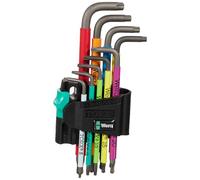 Wera 967 SPKL / 9 Torx BO Set chiavi a L multicolore, BlackLaser, 9 pezzi, 05024335001