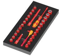 Wera 9727 Set Cricchetto Zyklop VDE 1/4" Con Inserti In Schiuma 30 Pezzi