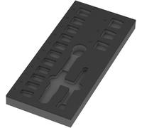 Wera 9824 Termoformato in spugna per cricchetto 8010 B Zyklop Comfort Set 1, 3/8", senza utensili, 172 x 30 x 392 mm