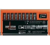 Wera Bit-Check 10 TX Impaktor 1 - set di punte per cacciavite e portapunte - 10 pezzi - torx - T20 T25 T30 T40 (05057688001)