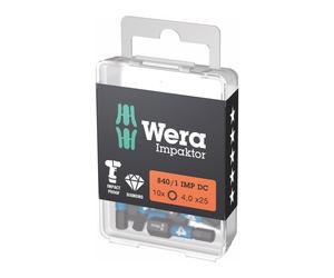 WERA Bit Impaktor per esagono incassato, 1/4" C 6,3 Set con 10pz., Esagono: 4mm Quantità:10