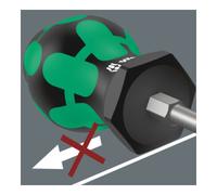 WERA - Giravite per viti con impronta a croce Phillips, con lama in tondino di acciaio 2S