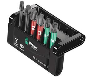 WERA JUEGO DE PUNTAS BIT-CHECK 6 IMPAKTOR 2, 1/4" 5057694001