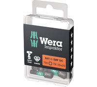 WERA Bit Impaktor per viti Torx, 1/4" C 6,3 Set con 10pz., Impronta Torx: TX25 Quantità:10