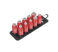 WERA - Set di inserti-bussola con attacco quadro da 3/8 pollice, isolati a norme VDE 10 pezzi, Numero pezzi: 10 10