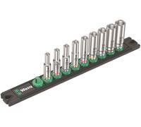 Wera Zyklop Magnetic Socket Rail Un Set Profondo 1/4" Drive 9 Pezzi 05005410001
