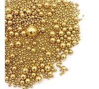 Weraru Decorazioni per torte e cupcake, decorazioni per biscotti, feste, matrimoni, feste, Natale, 120 g, colore: oro brillante