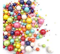 Weraru Mix di perline commestibili di zucchero spruzza caramelle dimensioni miste decorazioni per torte commestibili topper biscotto decorazione celebrazione matrimonio doccia festa coro