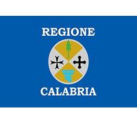 Werbetechnik Sotirios Papoutsis 2X Adesivi per Auto Calabria - Bandiera Sticker Regione (Italia) (ca. 8x5 cm)
