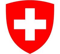 Werbetechnik Sotirios Papoutsis - Adesivo per auto, motivo: Stemma della Svizzera (ca. 11 x 11 cm)