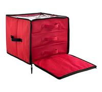 WeRChristmas - Decorazione Natalizia, Contenitore, Fino a 48 Ornamenti, Rosso, 40 x 40 x 33 cm