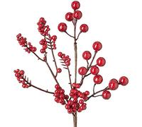 WeRChristmas Decorazione per Albero di Natale con Bacche Artificiali, Rosso, 66 cm