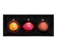 WeRChristmas Gioiello Palline di Vetro, Rame, 3 Pezzi