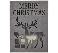 WeRChristmas Libro in Legno con Renna, Multicolore, 20 cm