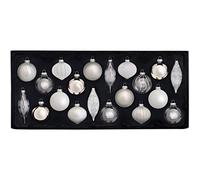 WeRChristmas - Palline di Vetro, Black/White, 20-Piece