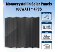 WERCHTAY 12V 400W/200W/100W 18BB Pannello solare rigido Silicio monocristallino Celle solari di tipo N Impermeabile Campeggio/Casa/RV