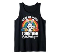 We're all in This Together Funny Bunny Rainbow Canotta