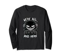 We're all Mad Here Gamer Cheshire Cat Glitch Design Maglia a Manica