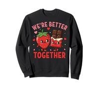 We're Better Together Strawberry Couple Valentine's Day Felpa